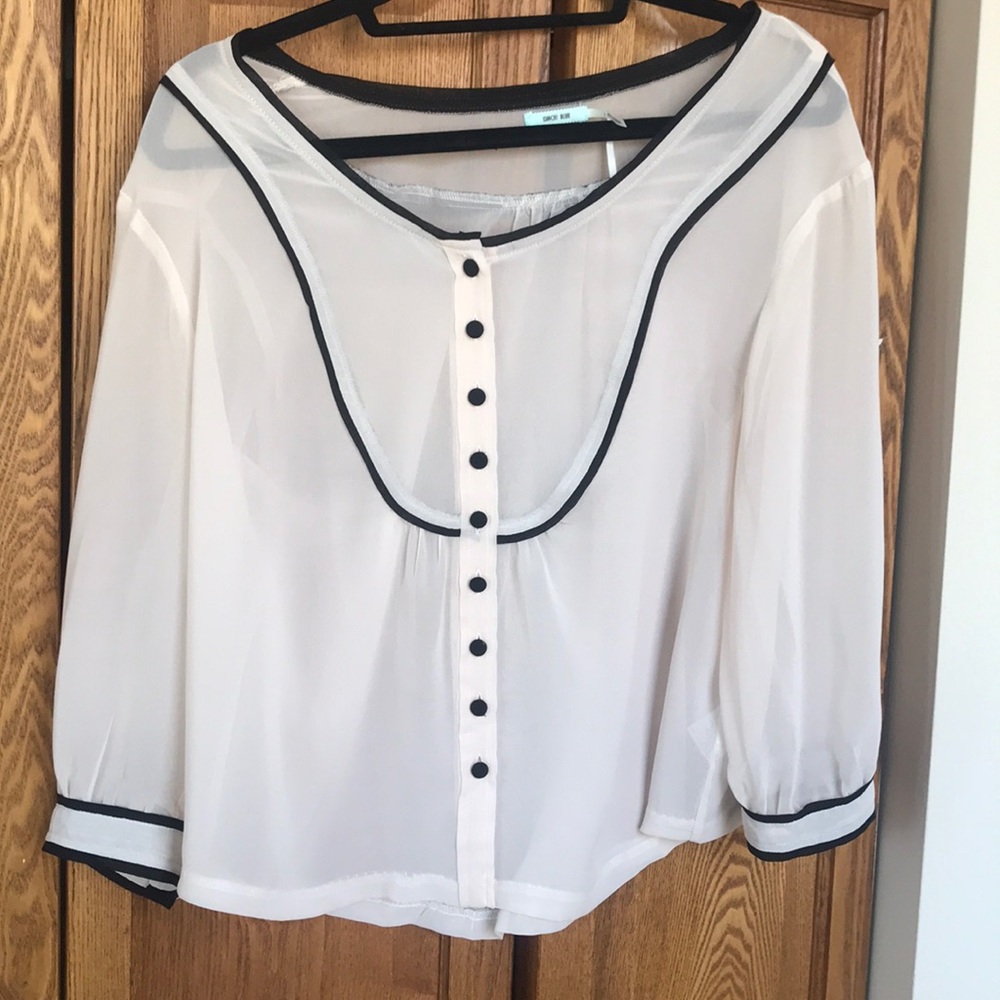 Sheer white blouse